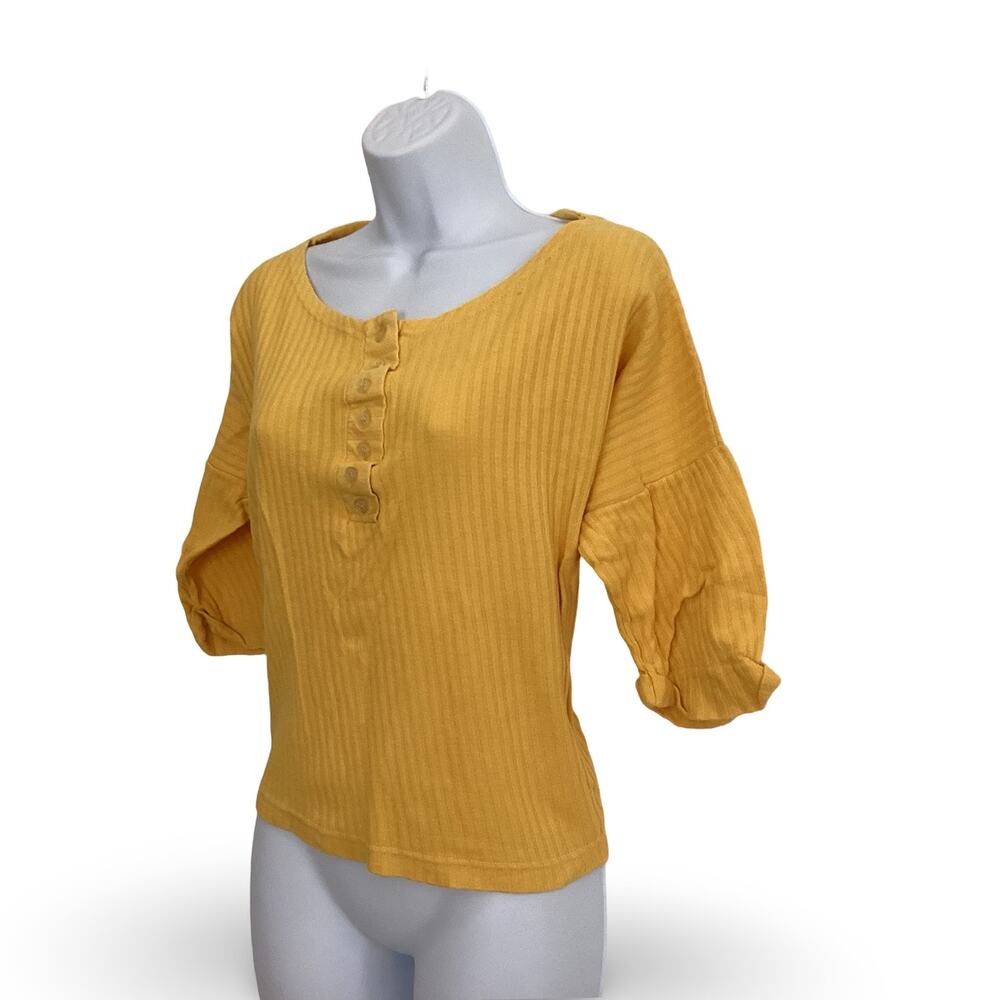 Jennifer Scott Ribbed Henley Top - Picture 2 of 5